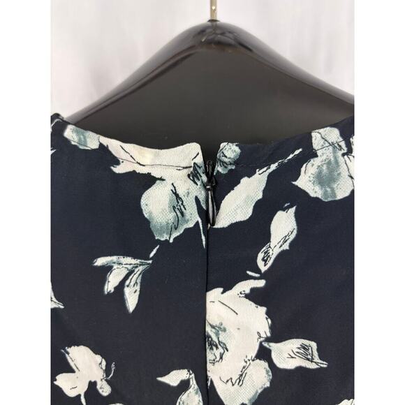 Vintage Black White Floral Slip Dress 90's Y2K Sleeveless Flowy Timeless Tickets - Picture 4 of 10